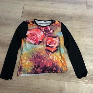 Susan Lawerence Purple and Orange Y2K Shirt